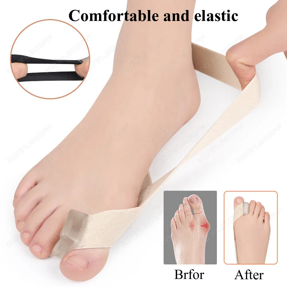 Big Toe Straightener Thumb Valgus Corrector Recovery Training Exerciser Strap Toe Separator Adjuster Feet Pads Relief Foot Pain