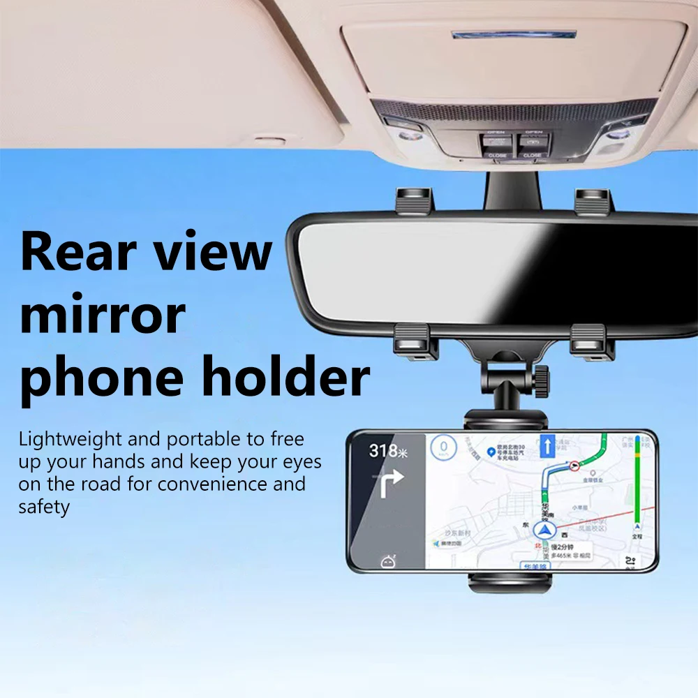 Olaf Rearview Mirror Phone Holder in Car GPS Navigation Stand Car Cell Phone Support Bracket Adjustable Car Accessories