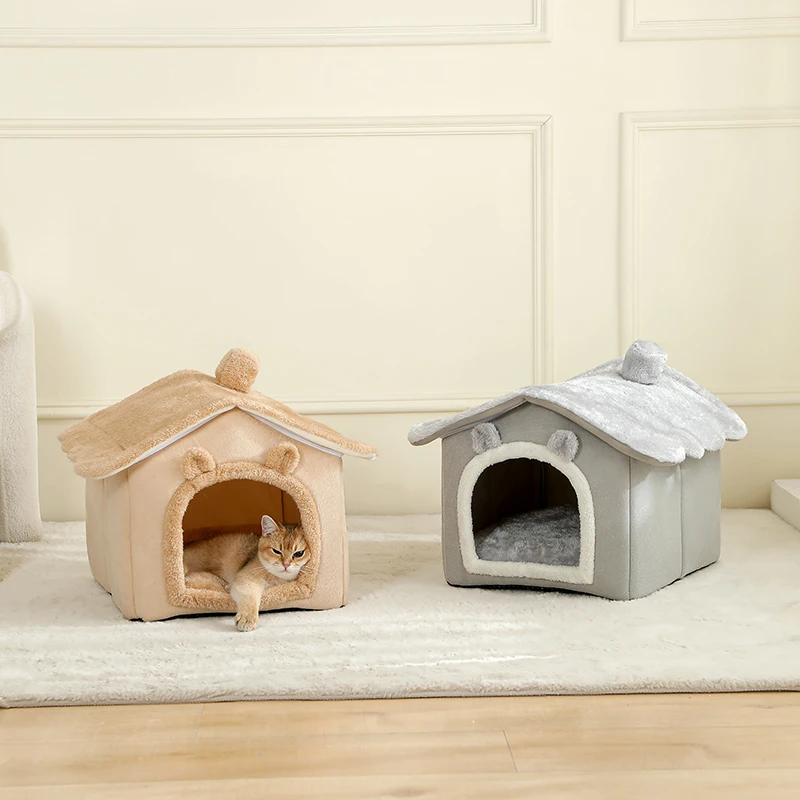 Faltbares Haustierhaus, abnehmbares, waschbares Katzenhaus, Welpenhöhlensofa, Haustierbetthaus für extra kleine Hunde und kleine und mittelgroße Katzen – Detail 10