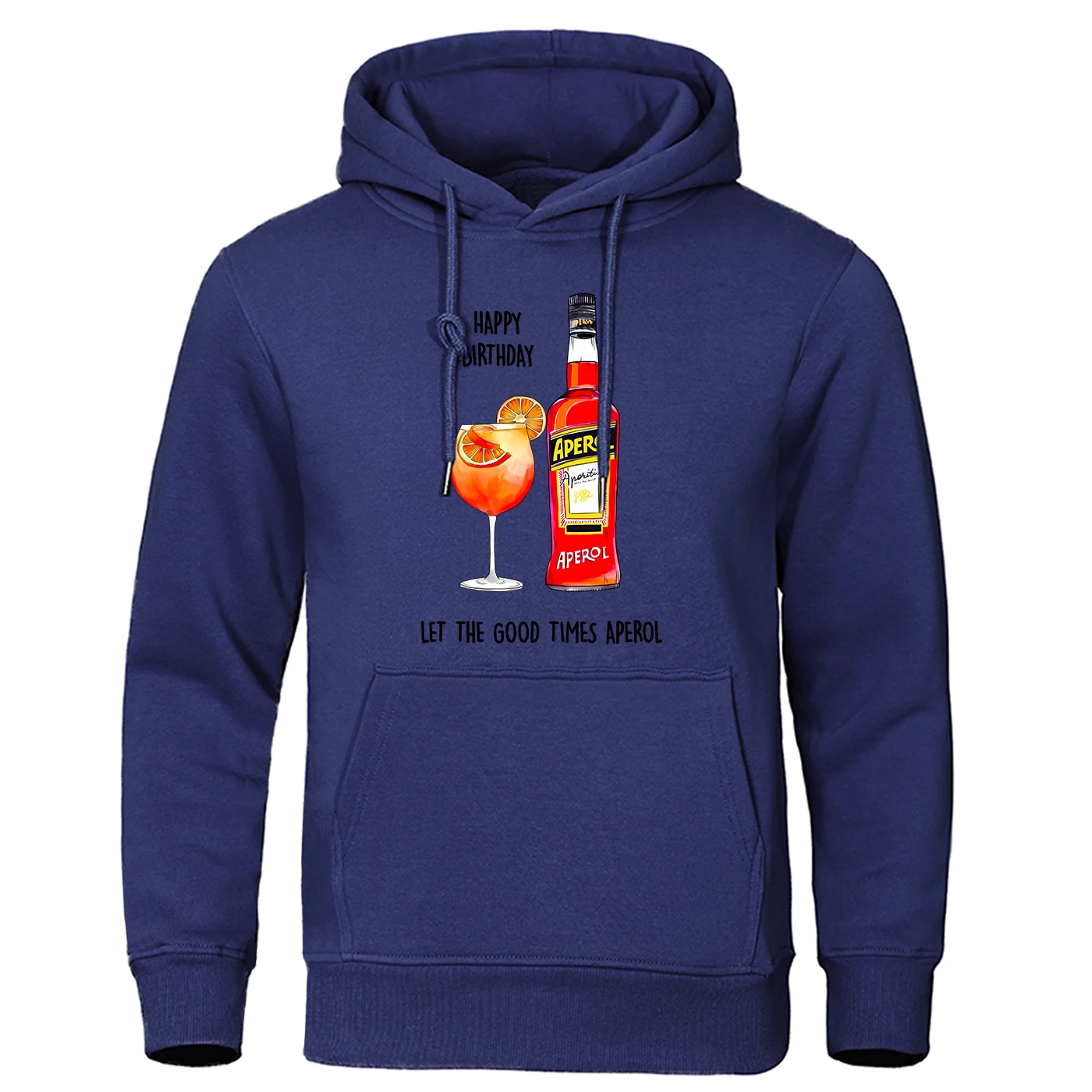 Happy Birthday Funny Cartoon Printing Sweatshirt Male Fashion Fleece Hooded Autumn Loose Hoodie Casual Warm O-Neck Clothes Men