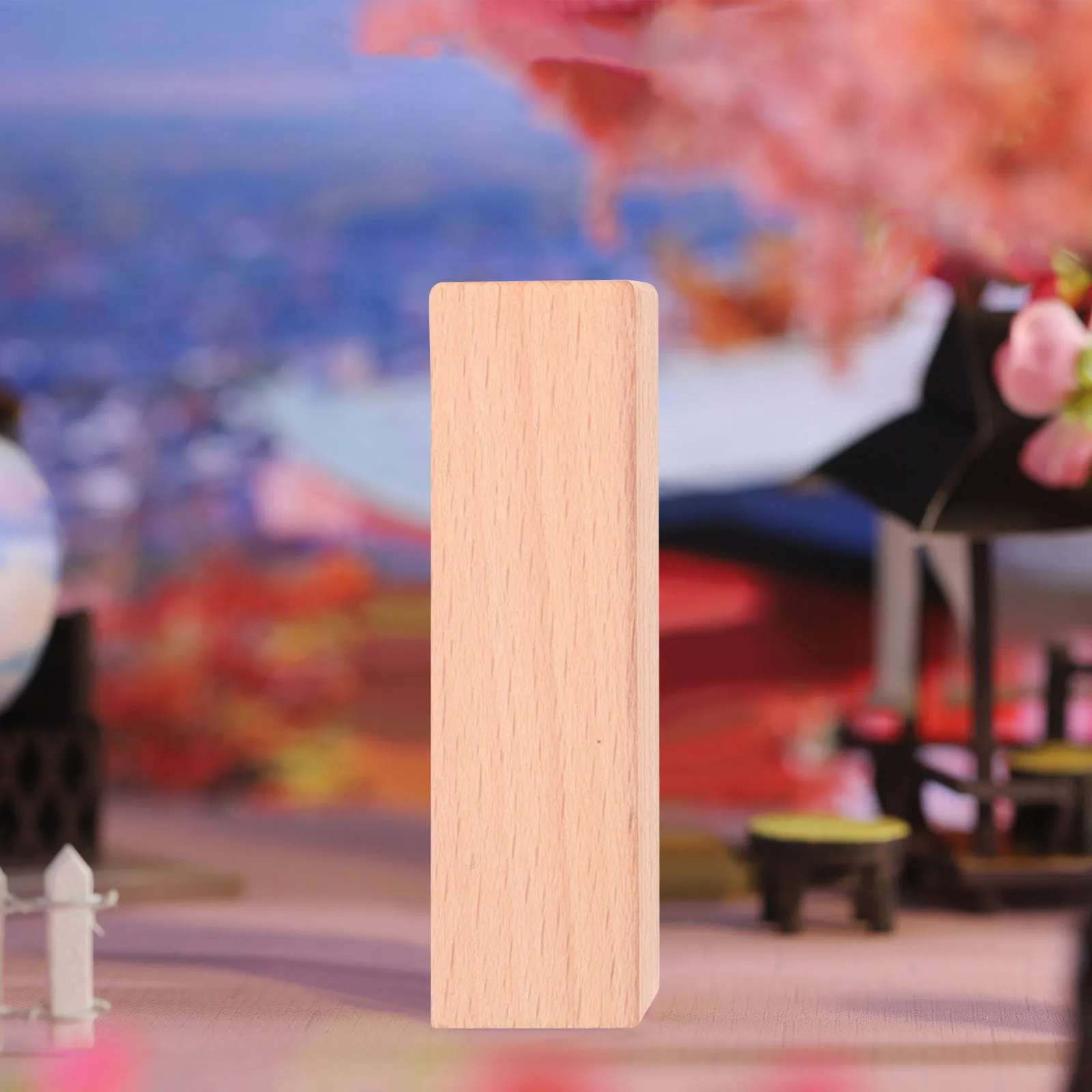 

8pcs Birch Wood Stamp Blank Square Seal For Scrapbook Cards Diy Crafts Handbook Stamper Wooden Carving Tool Diy Wooden Stamp