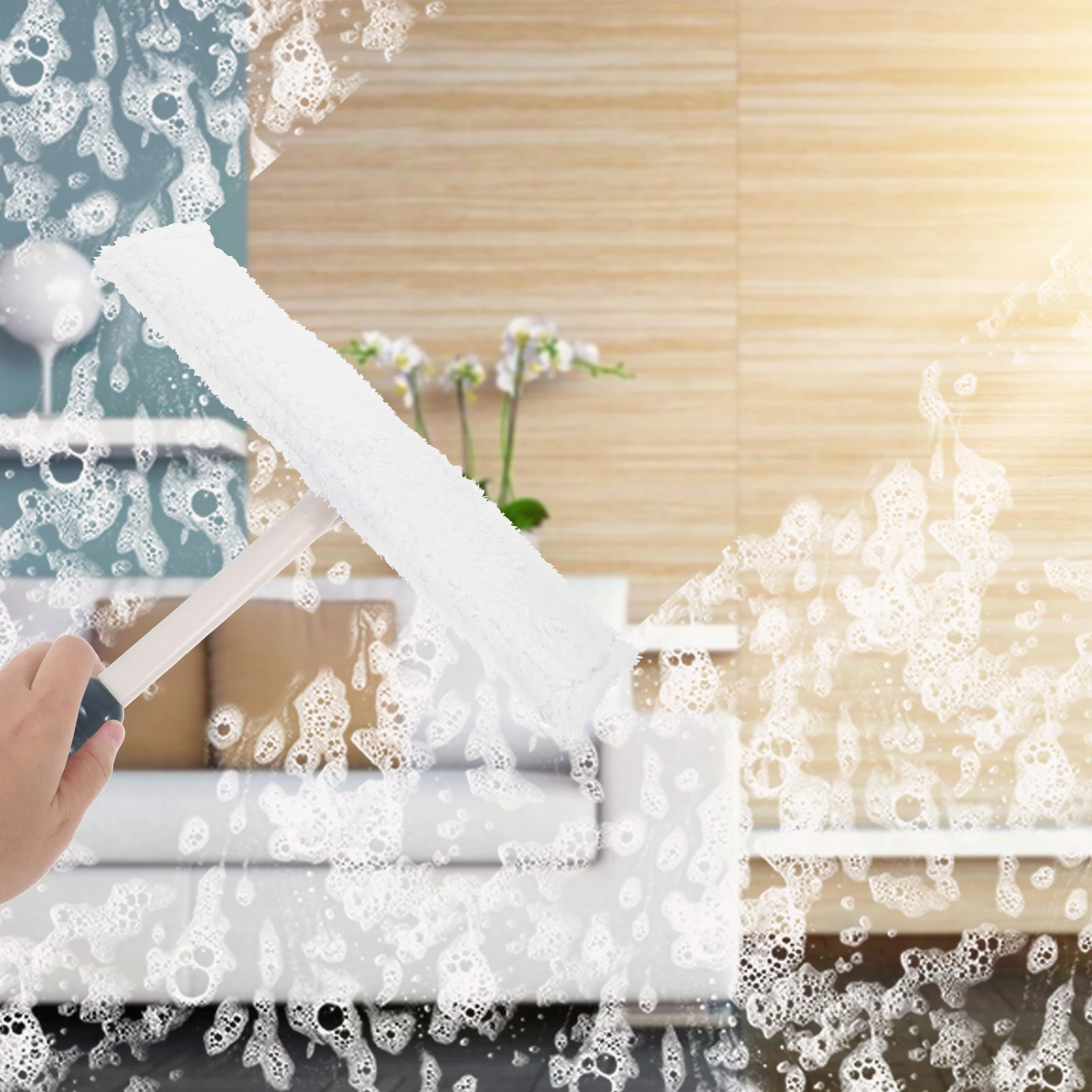 

Double Sided Glass Cleaner 422 Squeegee for Shower Door Car Tile Screen Household Cleaning Tools Efficient Long Use