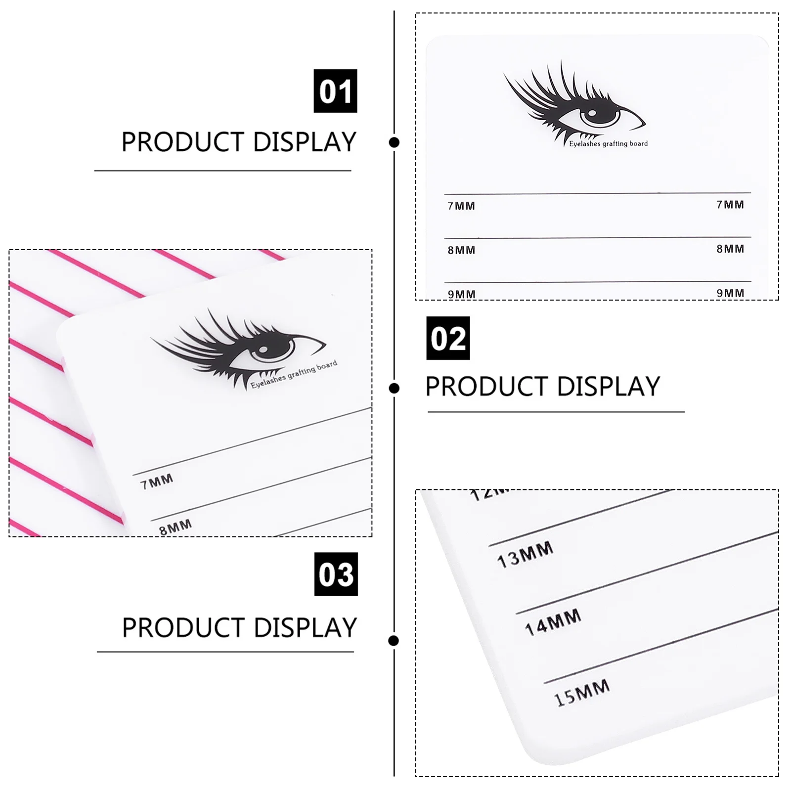 

2Pcs Eyelash Acrylic Pallet Strong Lash Extension Holder Plate Evenly Arrange Individual Lashes Comfortable Pick Up with