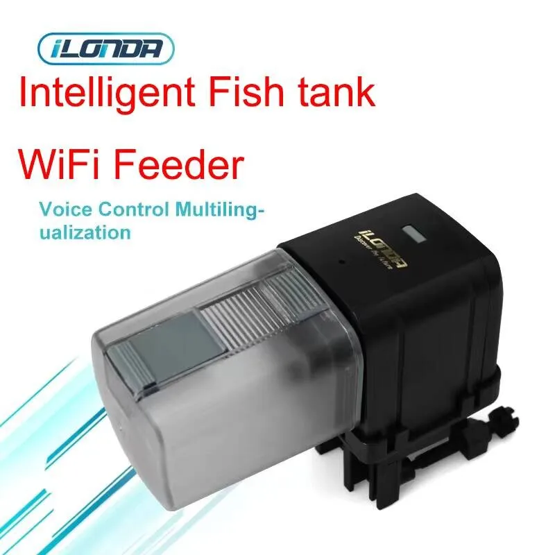 Ilonda Automat WiFi Fishing Feeder Aquarium Smart Turtle Shrimp Plant Tank KOI Food Dispenser Products Accessory Control Tools