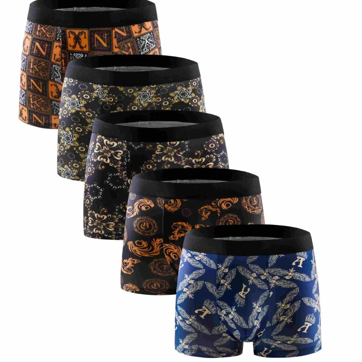 10pcs/set Men's Underwear Sexy Boxer Antibacterial Breathable Print Men Boxer Shorts New Style Boys Thin Flat Corner Panties
