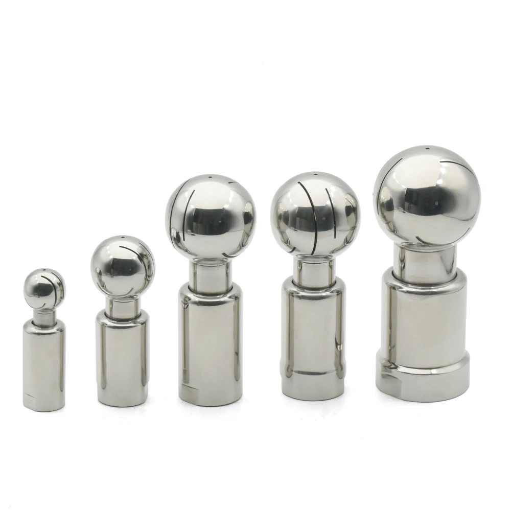 BSP1/4 '3/8' 1/2 '3/4' 1 '-2' SS304/SS316L Stainless Steel Internal Thread Sanitary Rotating Spray Ball CIP Tank Cleaning Head