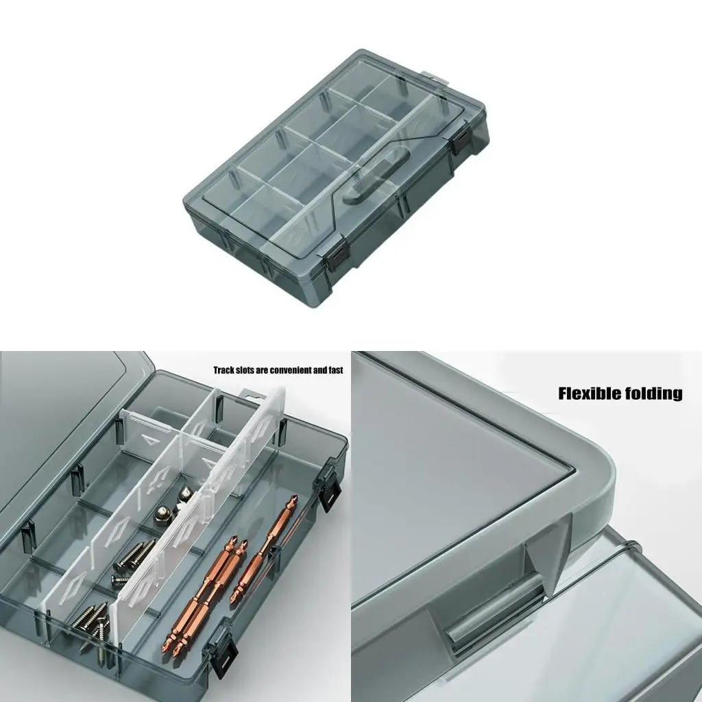 

652F ящик для инструментов, органайзер для хранения оборудования, чехол для мелких деталей, контейнер, разделители, органайзер
