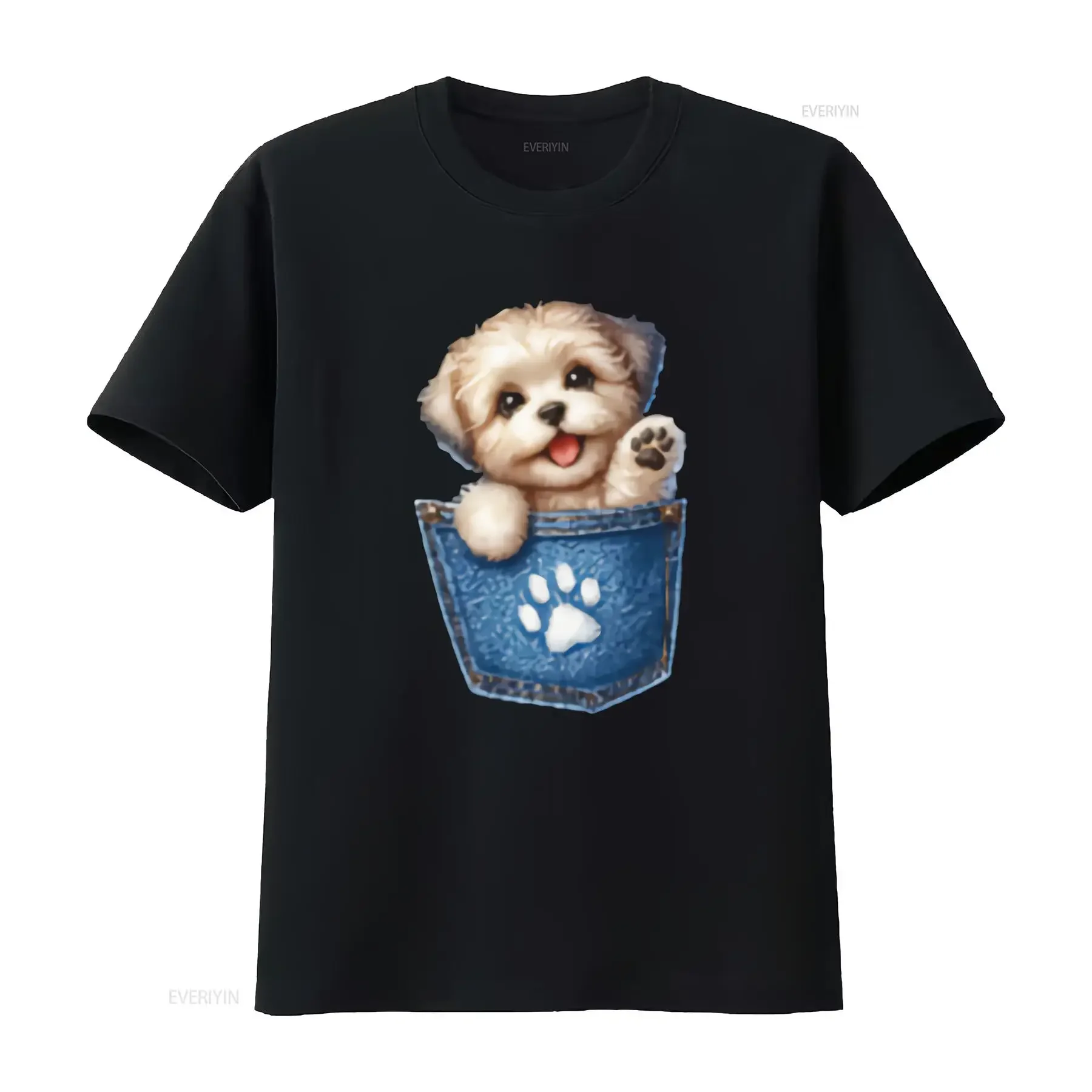 Camiseta para mujer Havanese In A Pocket, tallas S-2XL, estilo vintage, lavada, versátil, transpirable, informal, ropa de diseñador, elegante y suave