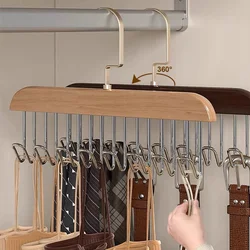 Women Storage Bra Hanger Multiple Hooks Wooden Belt Hanger Sturdy & Durable Save Wardrobe Space Closet Organizer For Scarfs