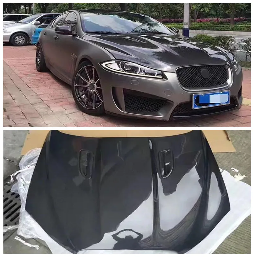 For Jaguar XF 2011-2015 Real Carbon Fiber Engine Hoods Auto Car Bonnet body Kit