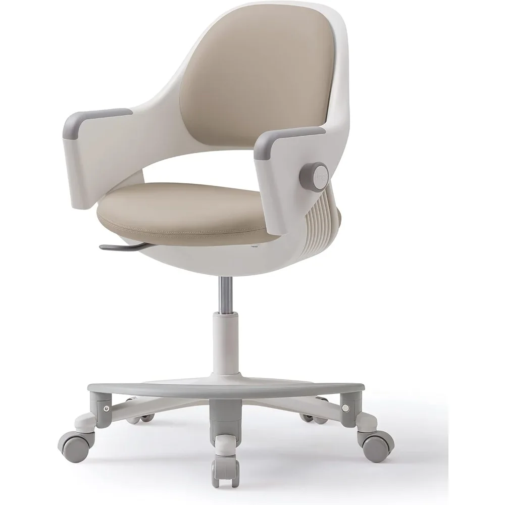 Ringo Kids Desk Chair : Ergonomic Kids Chair with Footrest, 4-Step Growing Function, Sit-Locking Casters, Swivel Type Kids Chair