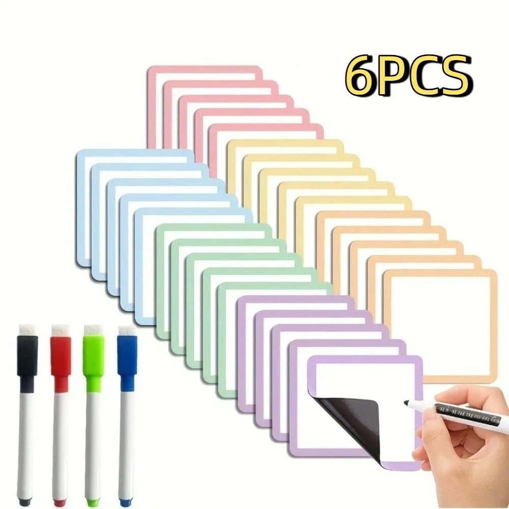 

Whiteboard Multifunctional Magnetic Notes Writable Reusable Memo Boards Colorful Magnet Name Tags Dormitory