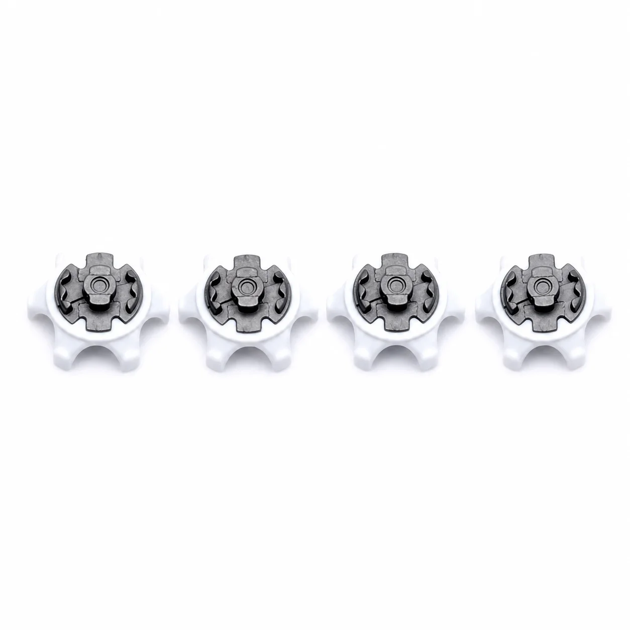 4 PCS New Golf Spikes Fast Twist Shoe Spikes Replacement Set Golf Training Aids Ultra Thin Cleats Pins White Color
