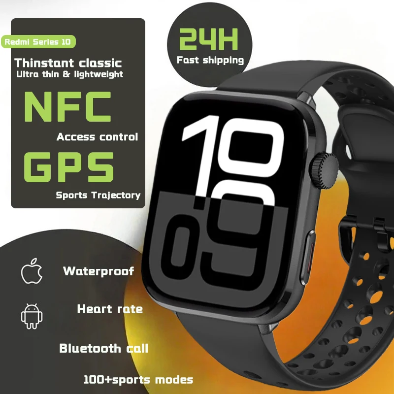 

For XiaomiRedmi AI Diagnosis NFC Smart Watch Men Women Blood Pressure Heart Rate IP68 Waterproof Health Track watch 2025 Fashion
