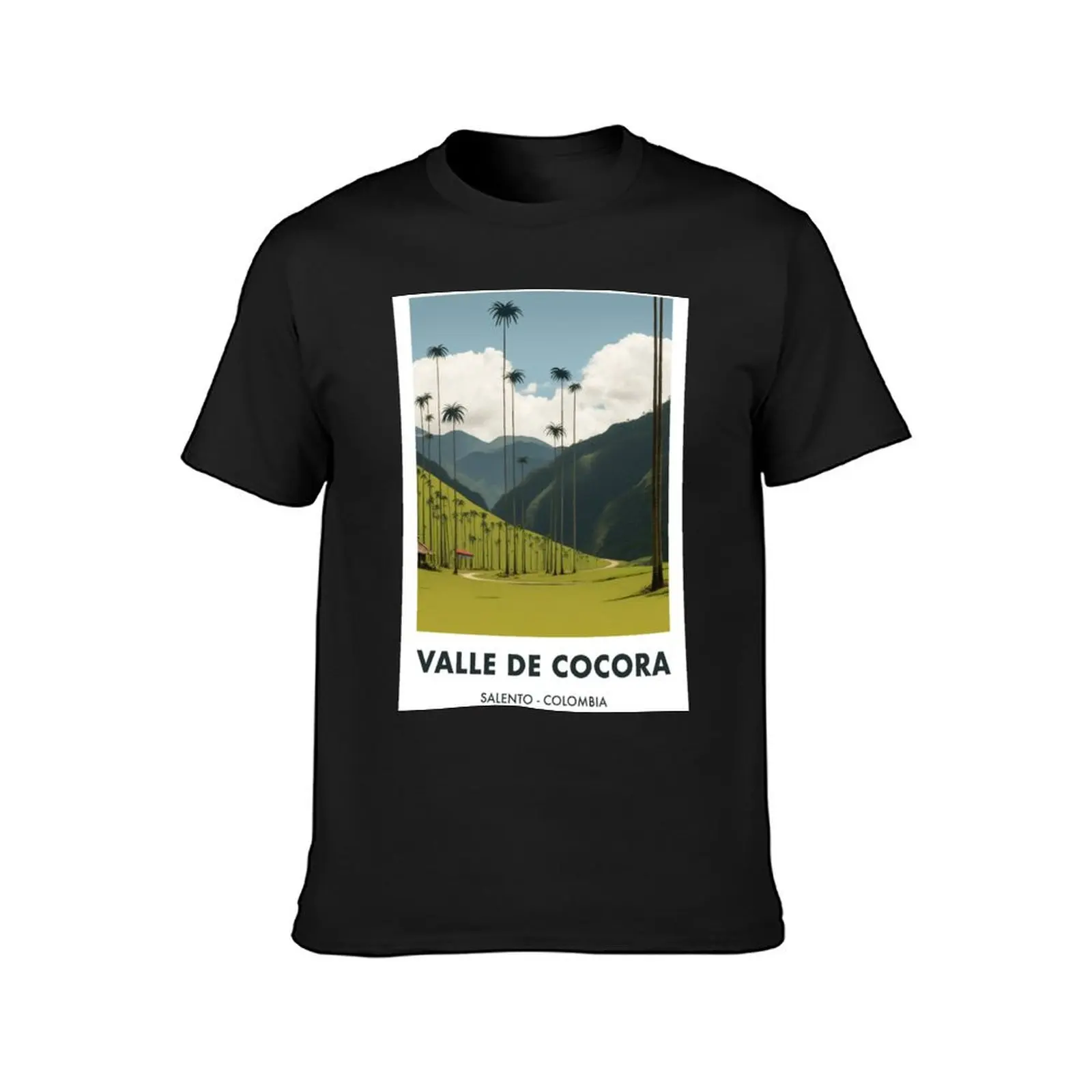 Valle de Cocora travel poster Salento Colombia wax palms T-Shirt plus size tops blanks summer clothes Blouse men clothes