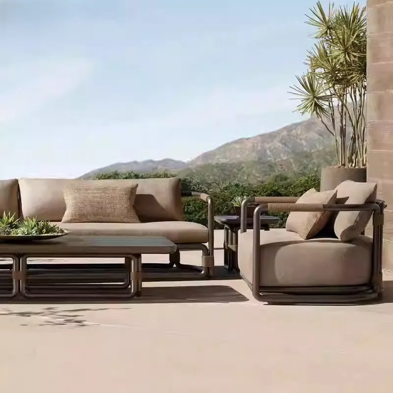 ！@Solid Wood Outdoor Table Chair Set Waterproof Sunscreen Anti-Corrosion Furniture for Balcony Terrace Courtyard Leisure