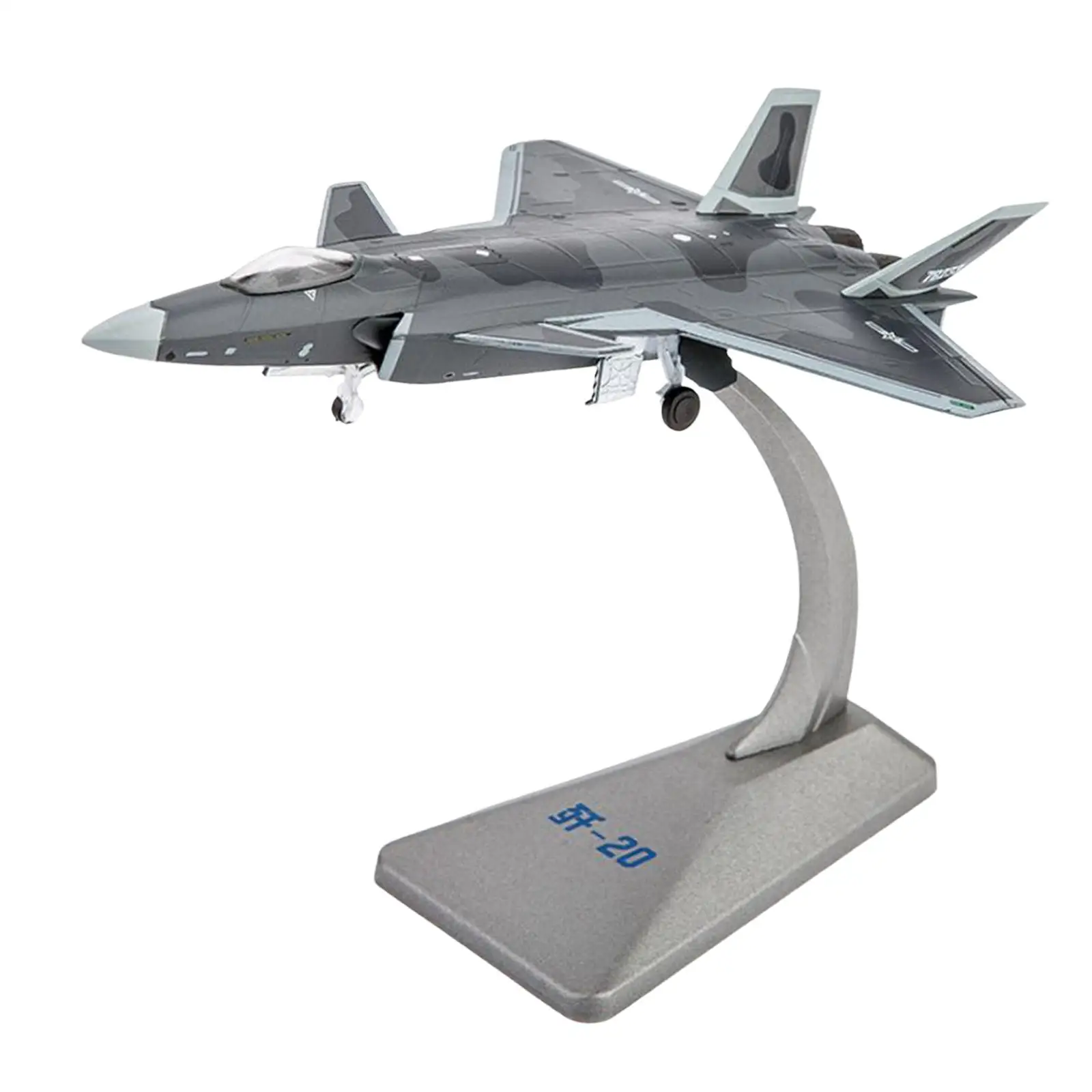 1/144 Miniature J-20 Plane Model Aircraft Plane Model for Home Cafe Cabinet