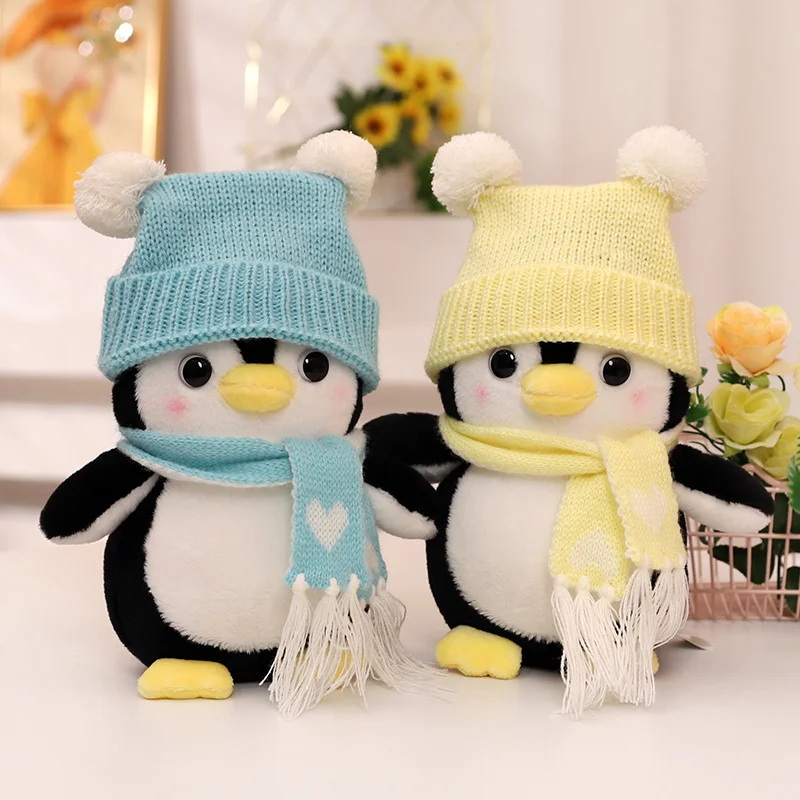 Cute Mini Penguins Plushies Toys Small Kawaii Outfit Stuffed Penguin Plush Animals Doll for Baby Girls Kids Birthday Car Decor