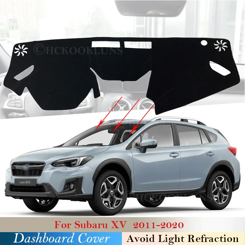 Dashboard Cover Protective Pad for Subaru XV 2018 2019 2020 Car Accessories Dash Board Sunshade Anti-UV Carpet Dashmat WRX STI