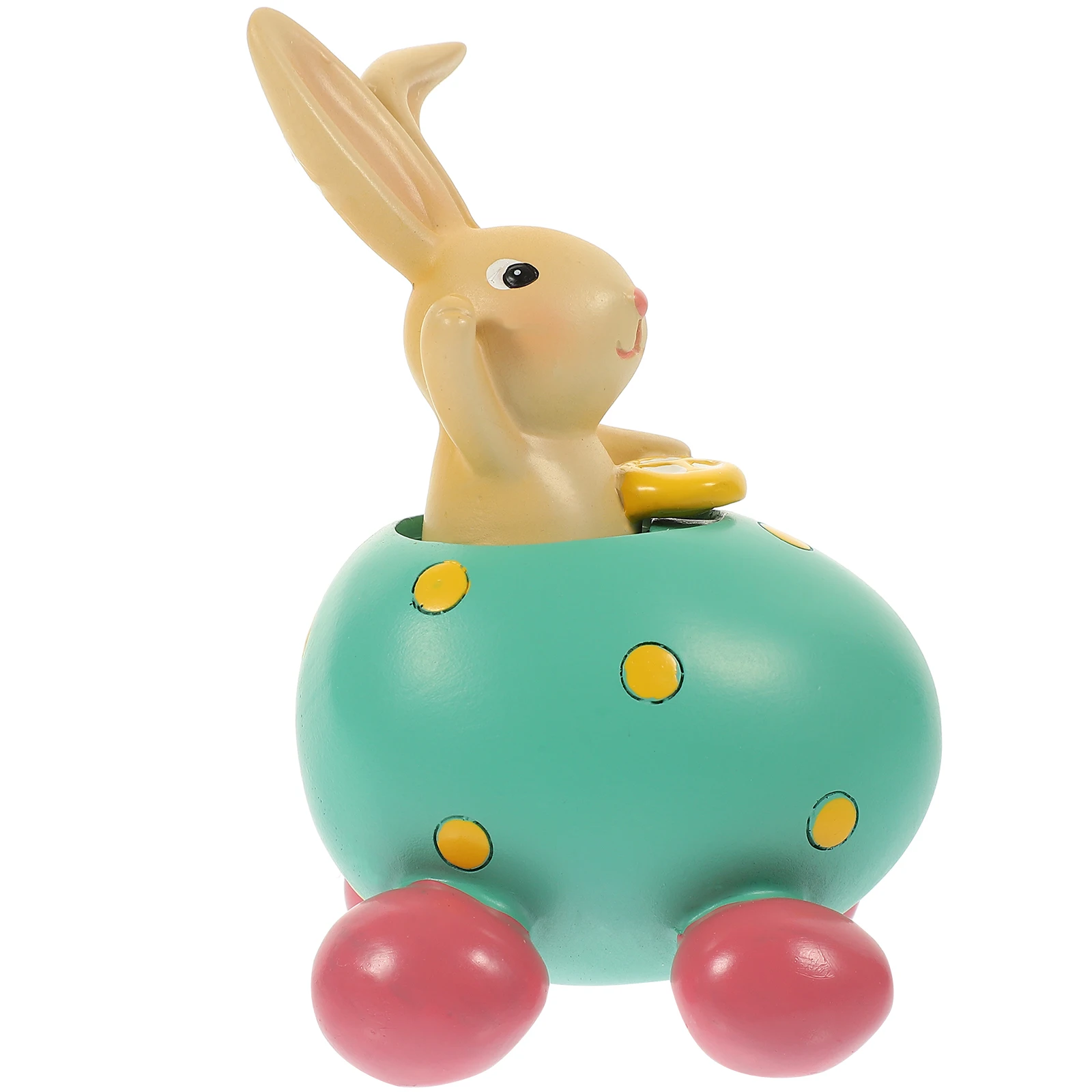 

Miniature Rabbit Statue Realistic Bunny with Egg Motif for Home Hotel Restaurant Garden Display Resin Easter Decoration