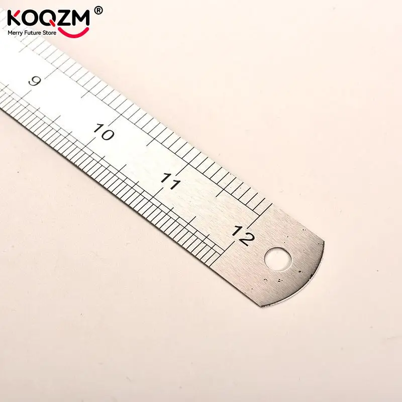 30cm Stainless Steel Metal Ruler Metric Rule Precision Double Sided Measuring Tool Stationery School Office Accessories Supplies