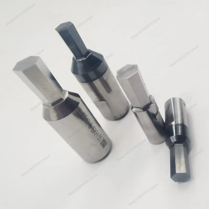For hexagonal rotary punch punching tool CNC hexagonal CT08 CT12 shank 16 numerical control lathe white steel punching knife