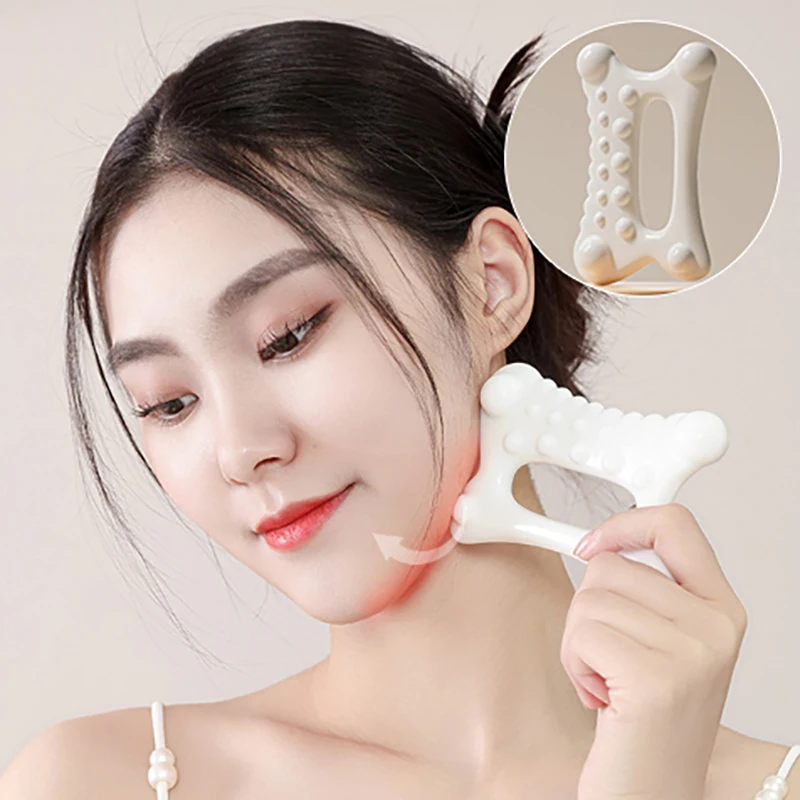 Nuova manutenzione del viso Gua Sha Tavola da massaggio Resina statica gratuita Piastra raschiante portatile per tutto il corpo per donne Adulti