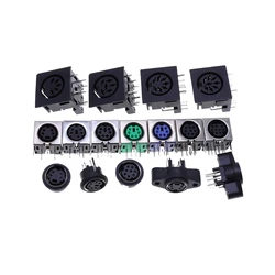 5 Stuks Terminal Audio Video Din Vrouwelijke Socket Connector S-Video Pcb Mount 3/4/5/6/8/9pin Zilver Tone Ps2 Cirkelvormige Din Micro Jack