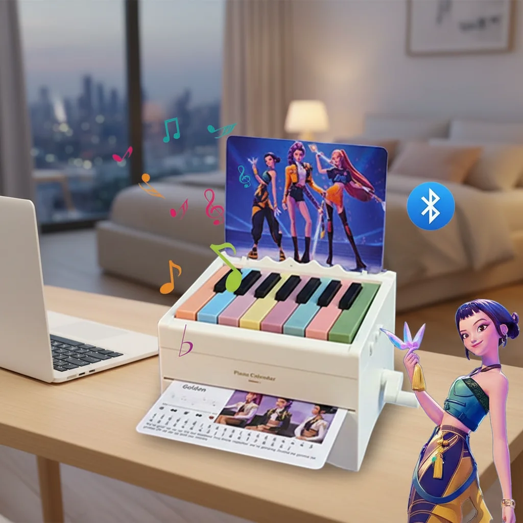 

Taylor Piano Calendar 2026 Music Sheets Toy Desktop Peripheral Ornaments Piano Desk Calendar Mini Piano Calendar Gift for Fans