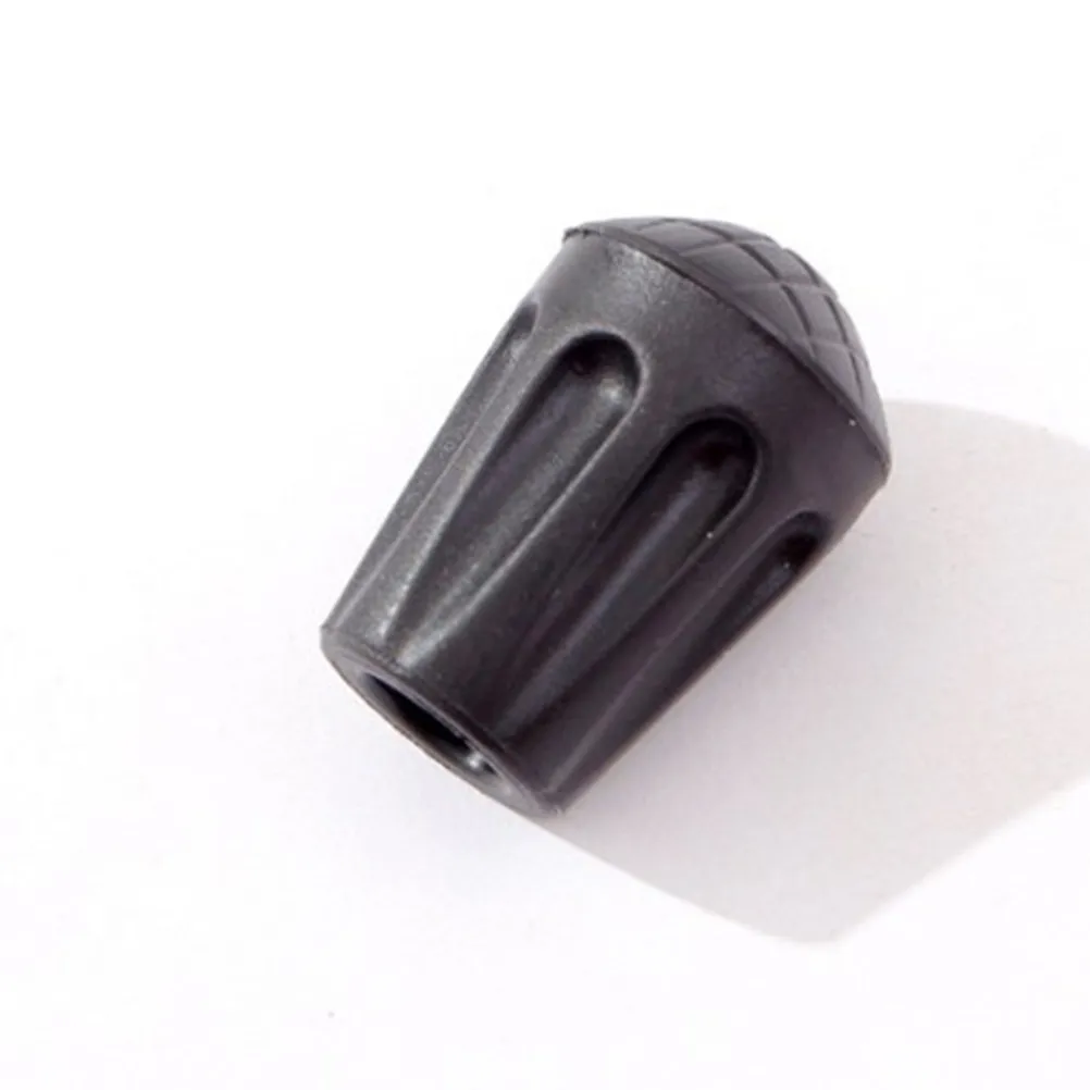 12Pcs Walking Hiking Stick End Caps Black 3.3cm High Quality Anti-Slip Wear-Resistant Crutch Tips Suitable for Road Trail Slopes