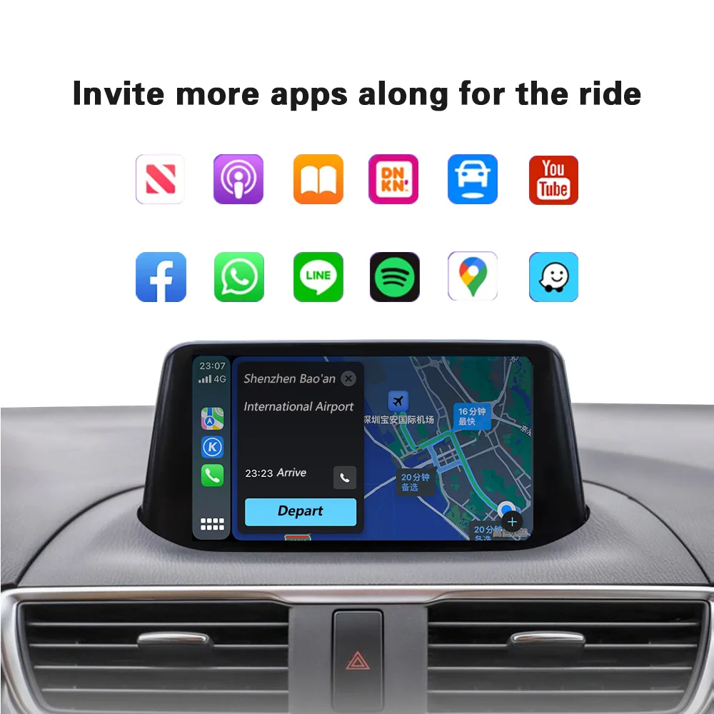 CarPlay Android Auto Upgrade USB Bluetooth Adapter Retrofit Upgrade Zubehör für Mazda 2 3 6 CX3 CX5 CX8 CX9 MX5TK78669U0C