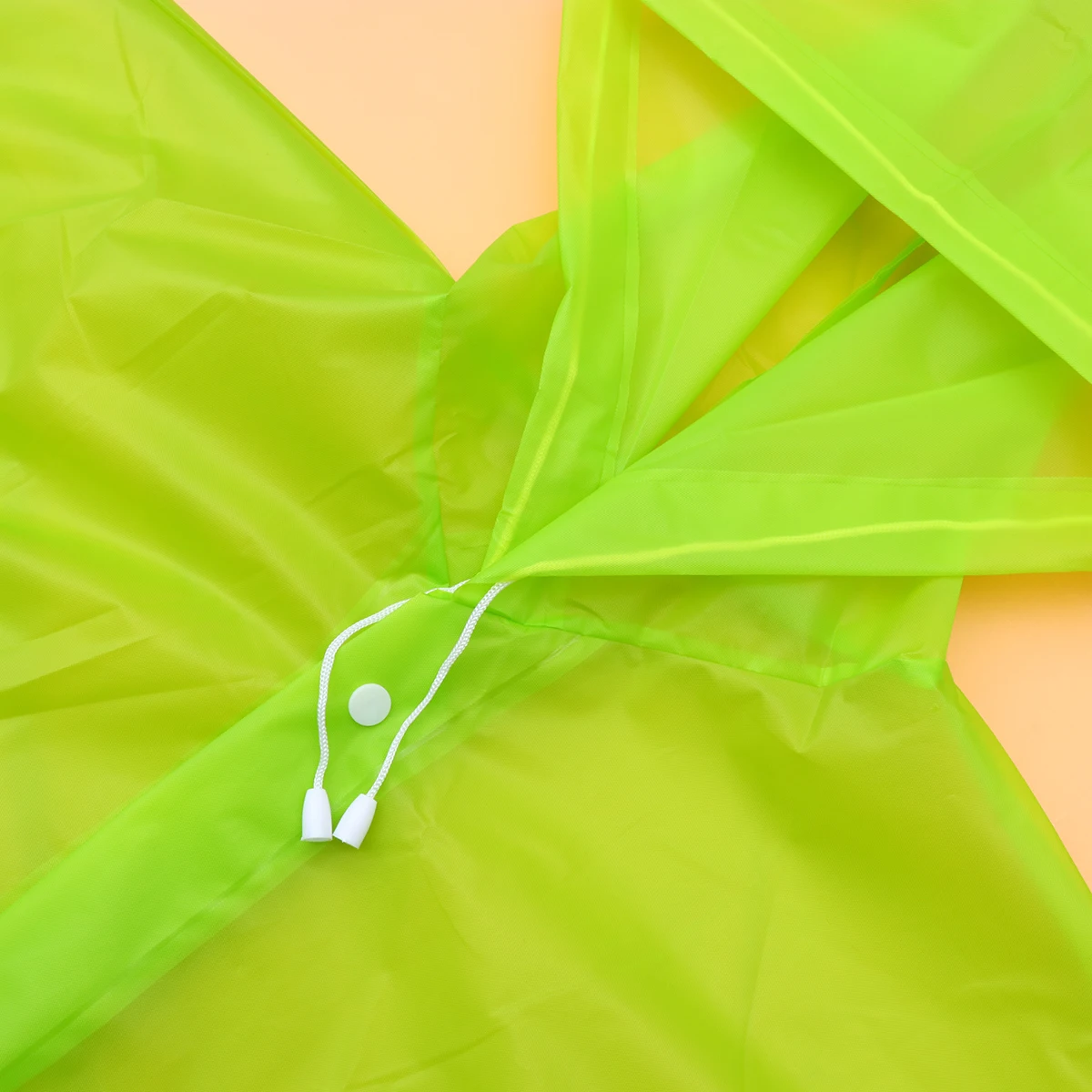

Reusable Transparent Raincoat Matte Eva Outdoor Waterproof Raincoat for Adults Elastic Cuff Green Portable Lightweight