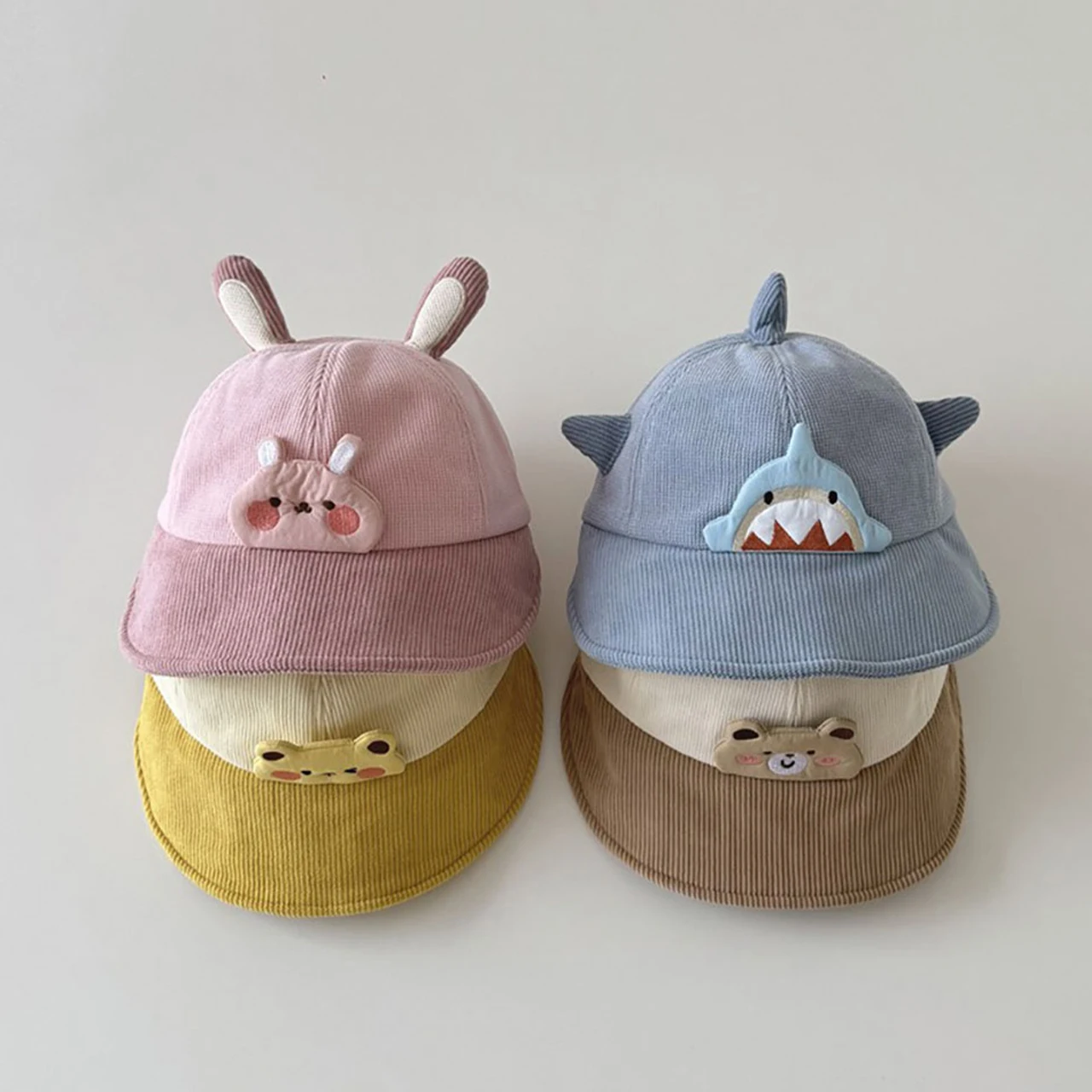 أطفال سروال قصير بلغت ذروتها قبعة لطيف الكرتون الأطفال بطة اللسان قبعة الخريف الشتاء ظلة قناع 8-36 شهر الطفل قبعة بيسبول كبيرة حافة