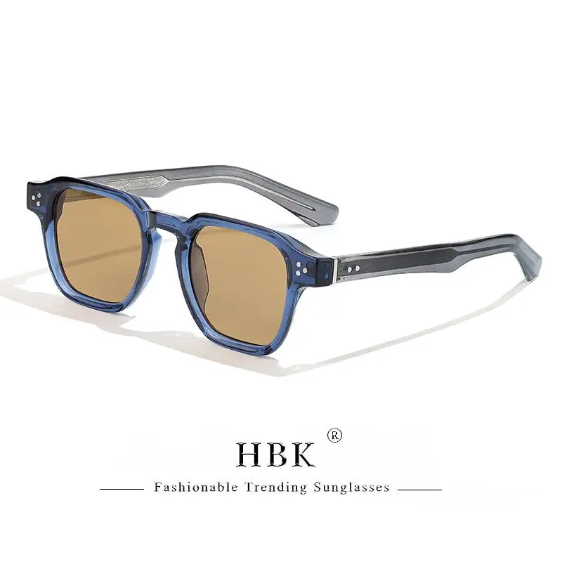 HBK Fashion Square Herren-Sonnenbrille Damen-Sonnenbrille mit Core-Einsatz-Bügel Luxusmarke Sonnenbrillen für Reisen, Strand, Party, Festival, Geschenke – Detail 26