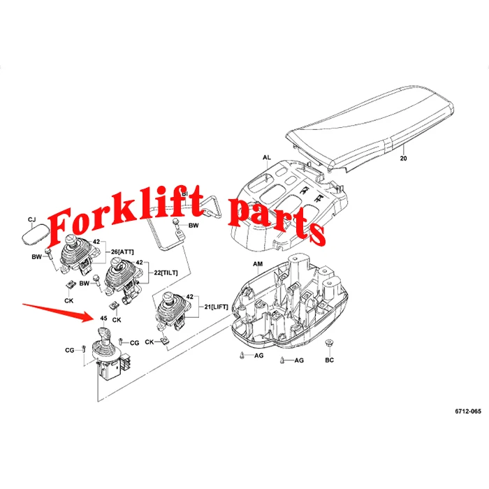 Electric Forklift Parts for 7FB35-70 Forward and Reverse Gear Switch OEM 57460-11320-71