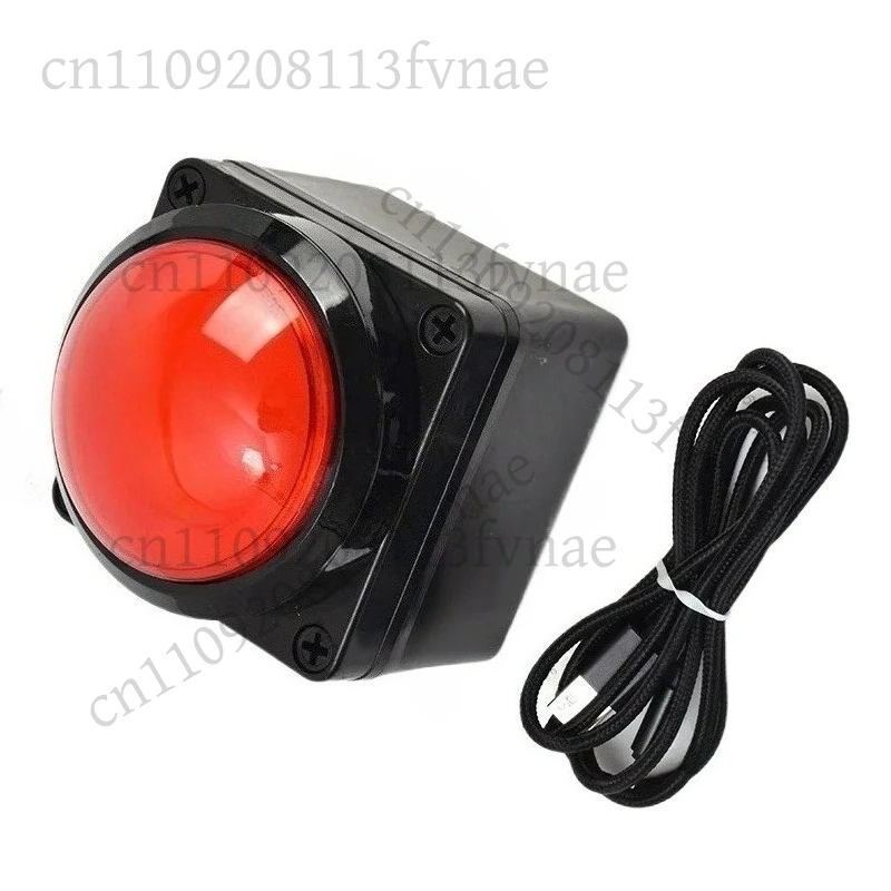 100mm Giant USB Programmable Button, Custom Shortcut & Buzzer Switch for PC Gaming, Lottery, Live Stream, Macro Control (2m)