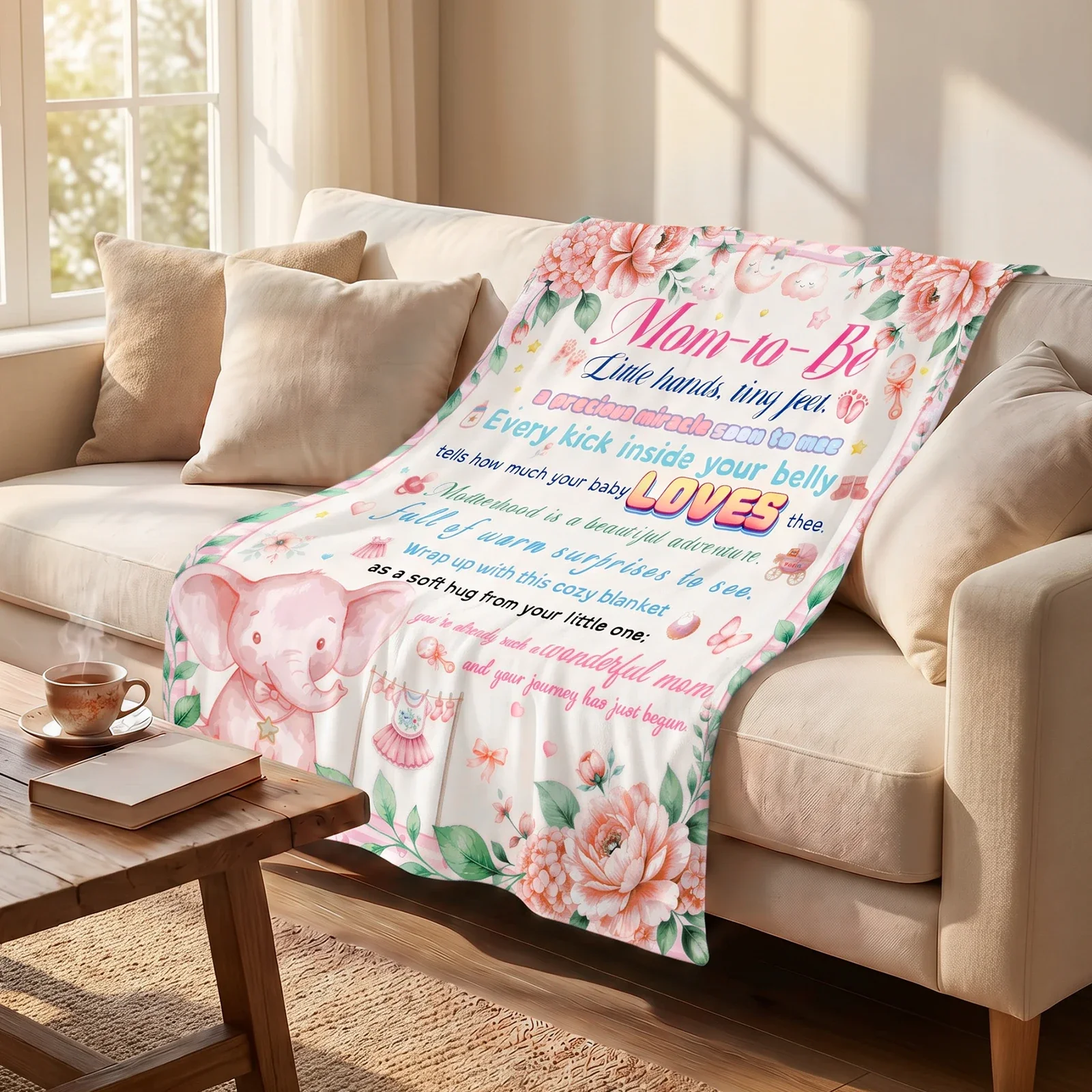 New Mom Blanket Pregnancy Women Mother's Day Present Family Gift Idea Mommy First Time Mom to be After Birth Postpartum Present