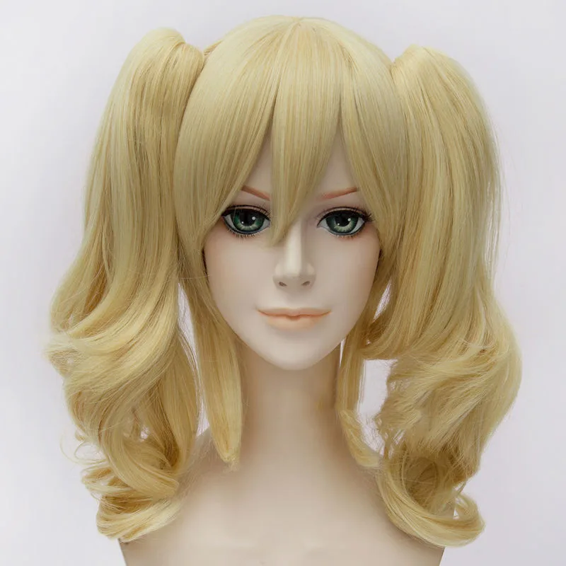 

Women Wig Light Blonde Wig Hair Cosplay Wig Ladies Wig+45CM Ponytails