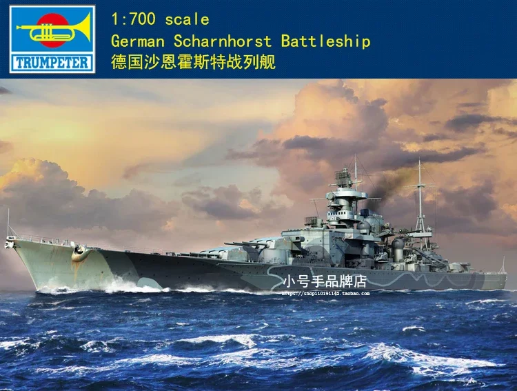 

Trumpeter 06737 Комплект пластиковой модели немецкого линкора Шарцерста 1/700