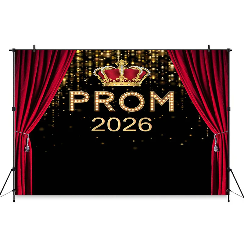 Mocsicka كبار حفلة موسيقية صورة خلفية فئة التخرج الذهب والفضة تاج احتفال اطلاق النار الديكور 2026 خلفية التصوير #4