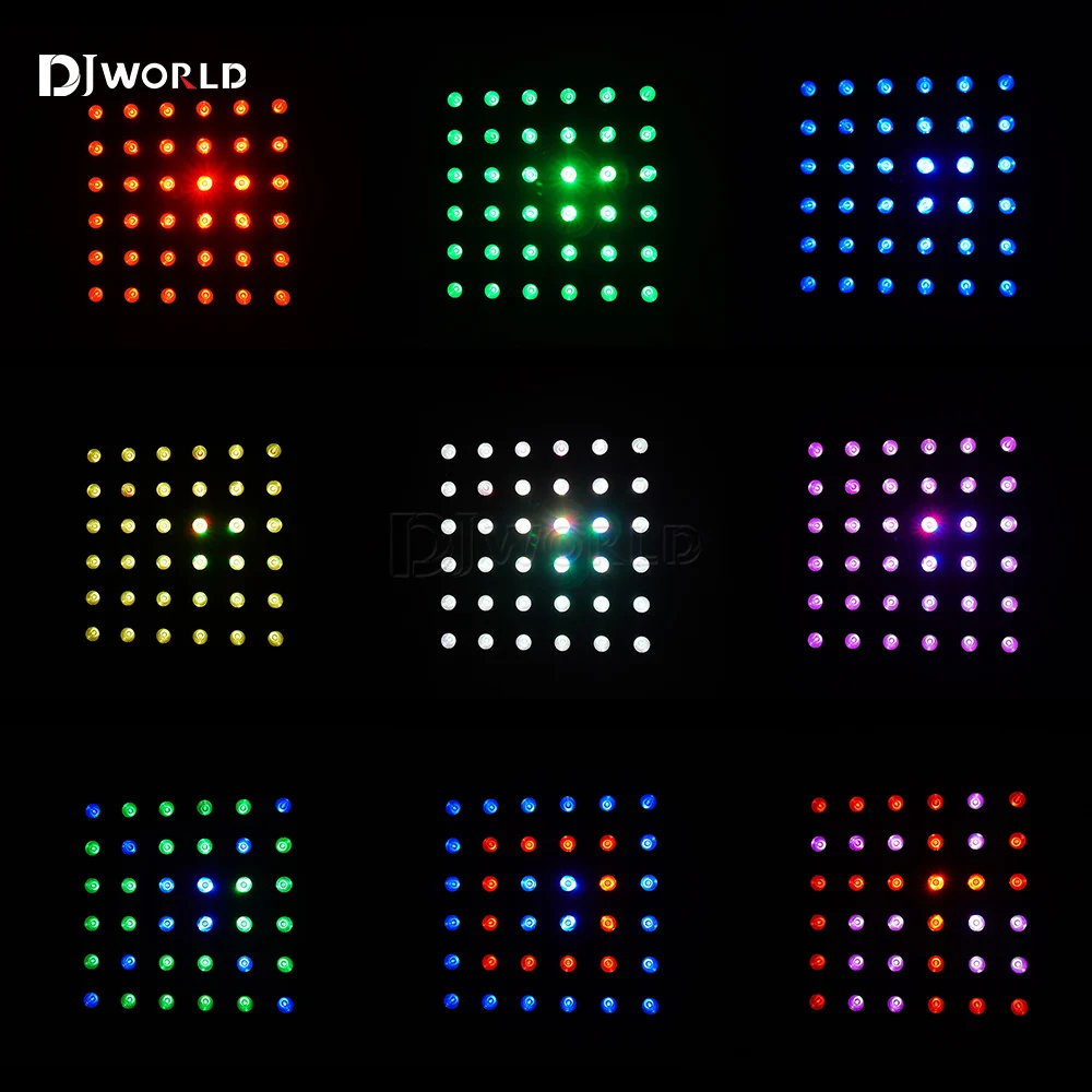 Imagem -06 - Led Rgb Matrix Painel Blinder Iluminação Dmx512 Iluminação de Efeito de Palco para dj Party Dance Floor Bar Wedding Club 36x9w