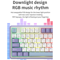 AJAZZ AK870 Mechanical Keyboard Tri-mode RGB Hot-swappable 1.06inch Customizable Screen Knob Wireless Bluetooth Gaming Keyboard