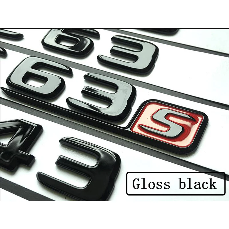 

Car 3D ABS Trunk Letters Logo Badge Emblem Decals Sticker For Mercedes Benz C Class C43 C53 C63 C200 C260 C300 4Matic W204 W205