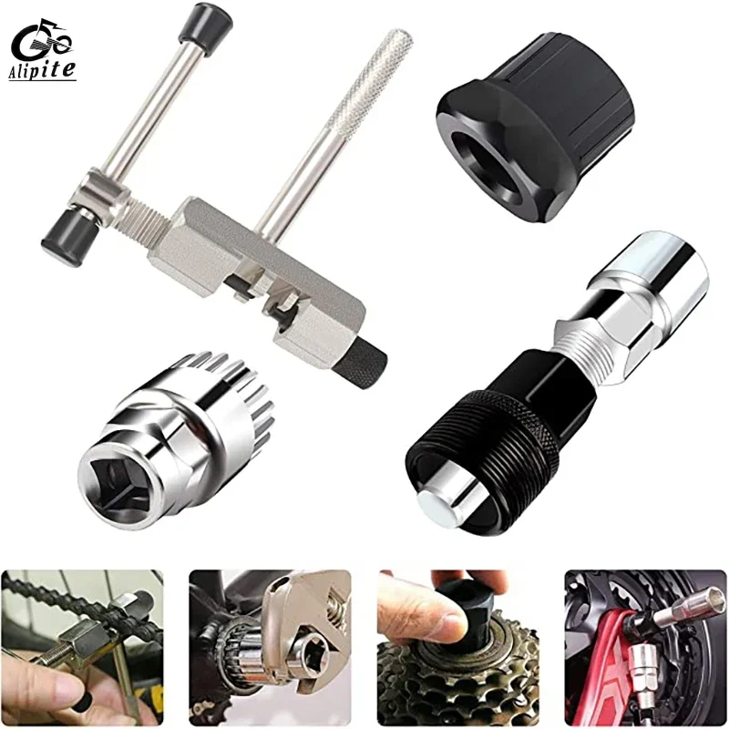 

Новые наборы инструментов для ремонта велосипедов, цепи для горных велосипедов, резак, кронштейн для снятия цепи, снятие свободного хода, кривошипный съемник, аксессуары для велосипеда