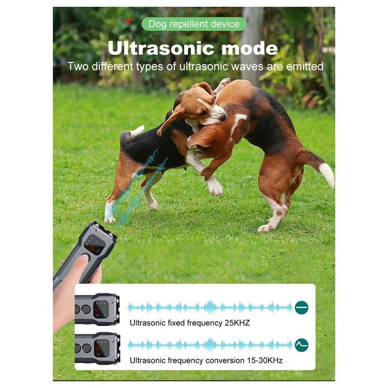 

【Superdeals】Ultrasonic With Screen Dog Repellent Bark Deterrent With Illumination Flashlight Pet Deterrent Tool Dog Trainer