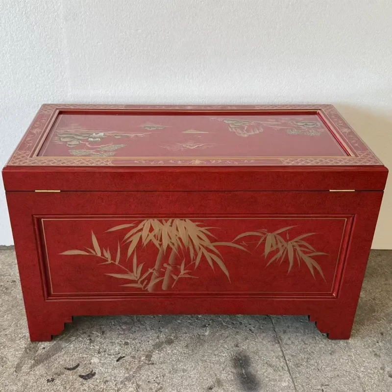 Hand Painted Clamshell Wardrobe Retro Storage Cabinet for Bay Window Tool Organizer Vintage Furniture Home Decor
