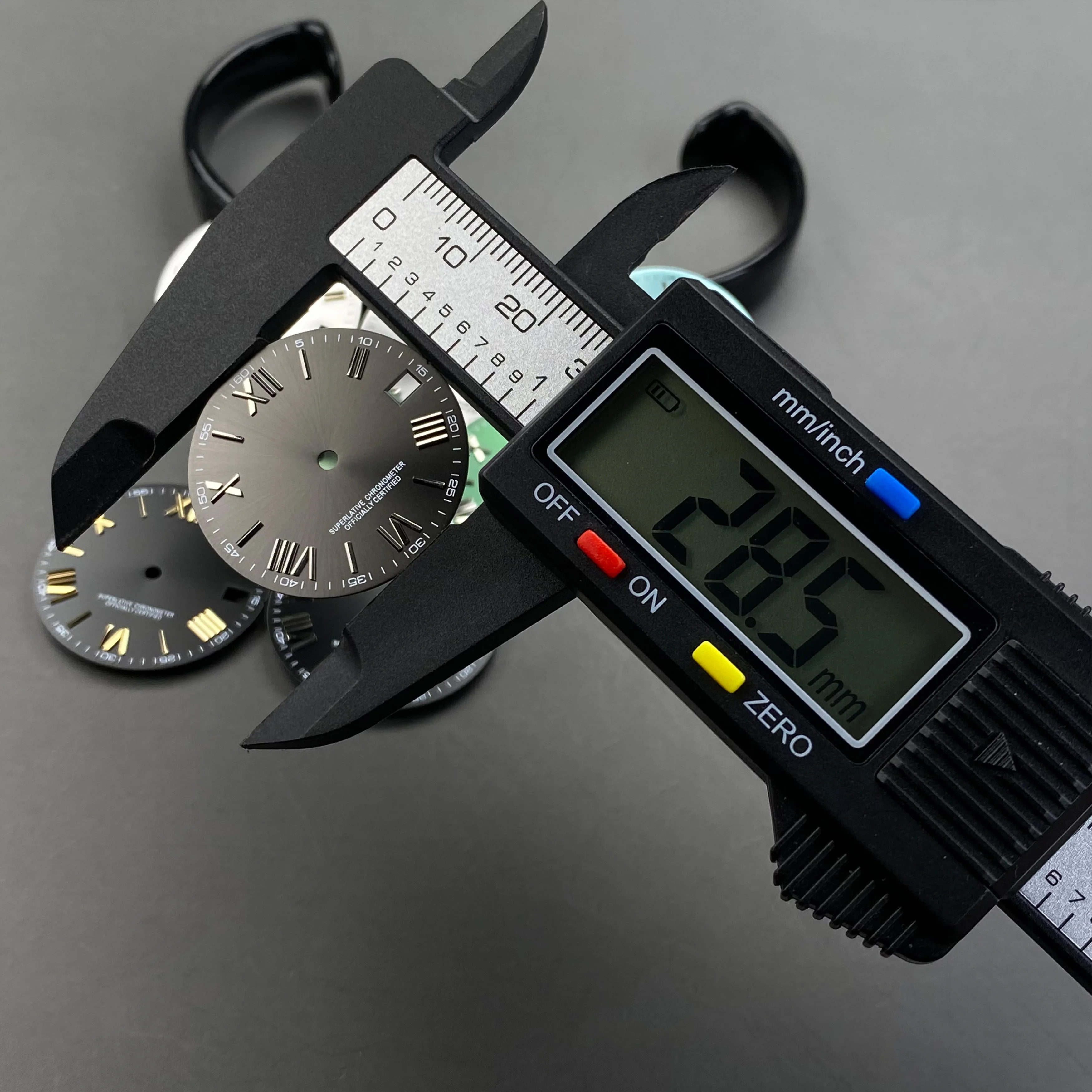 NH35 28.5 مللي متر الطلب الأرقام الرومانية تقويم واحد ساعة الطلب مناسبة ل NH34/NH36 ساعة يد تعمل بالحركة الوجه اكسسوارات أدوات إصلاح