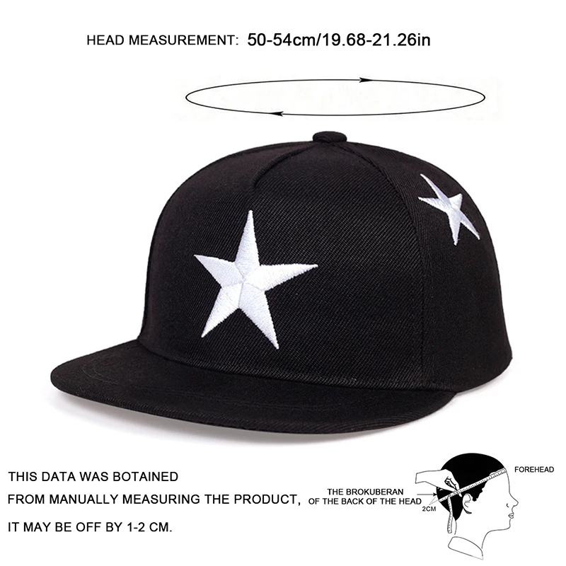 Children Five-pointed Star Embroidery Baseball Caps Hip-hop Hats Spring and Summer Outdoor Adjustable Casual Hats Boy Girl Trave