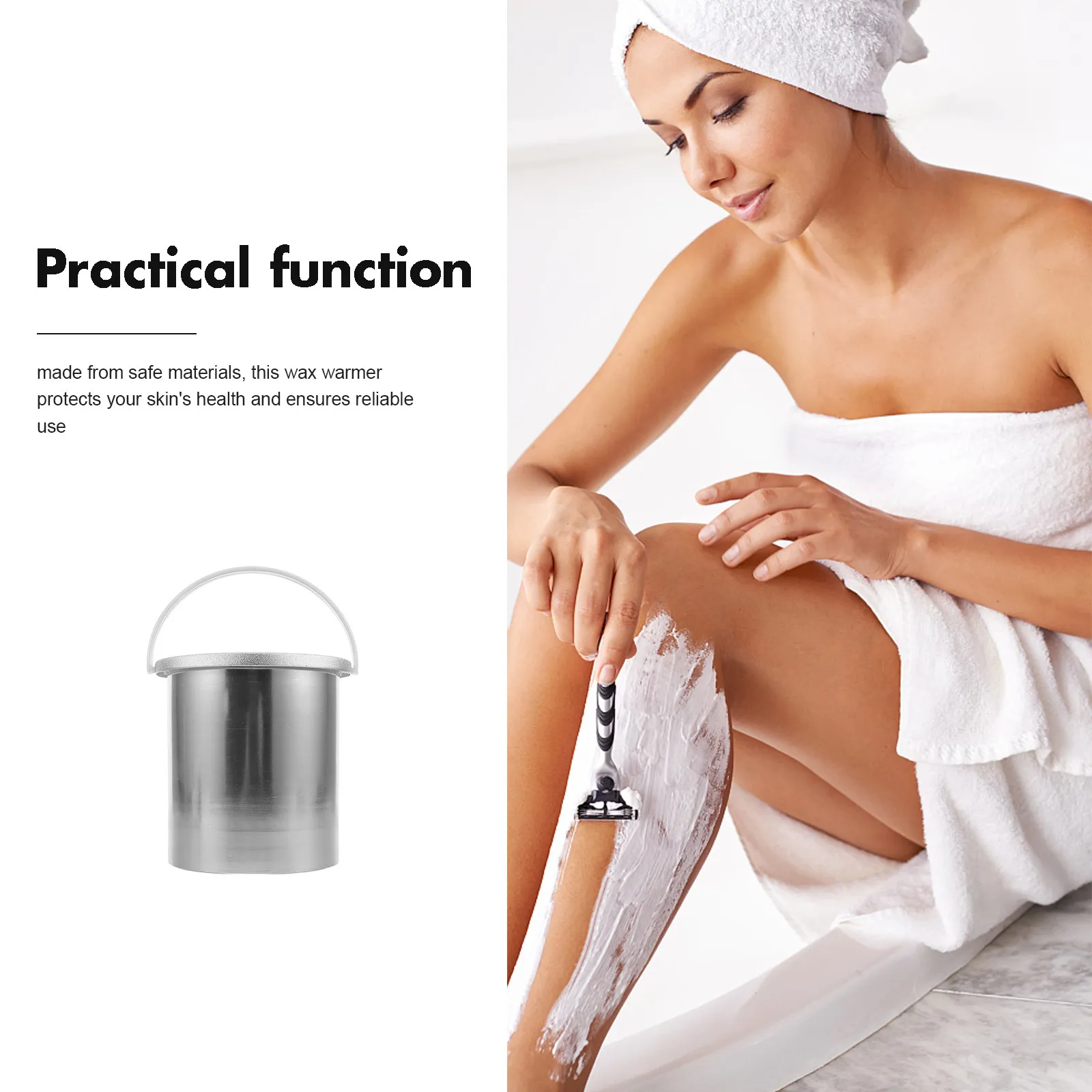 1L Large Capacity Professional Wax Pot for Hair Removal Compatible with Wax Warmers Salon Home Use Safe Aluminum Melting Bowl