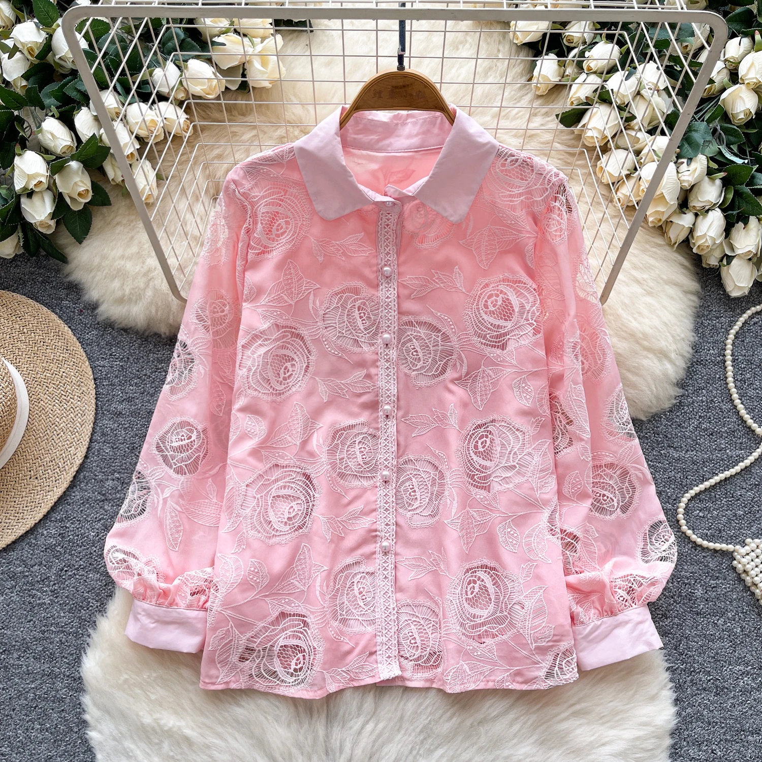 

Sexy hollow out button long sleeve slim Tanks Camis Chic Women Party Top Y2k women clothing